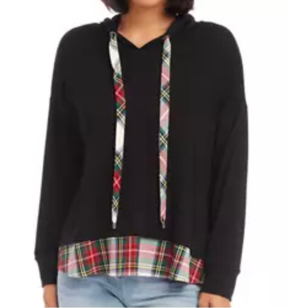 NWT Karen Kane hooded layered shirt size Med